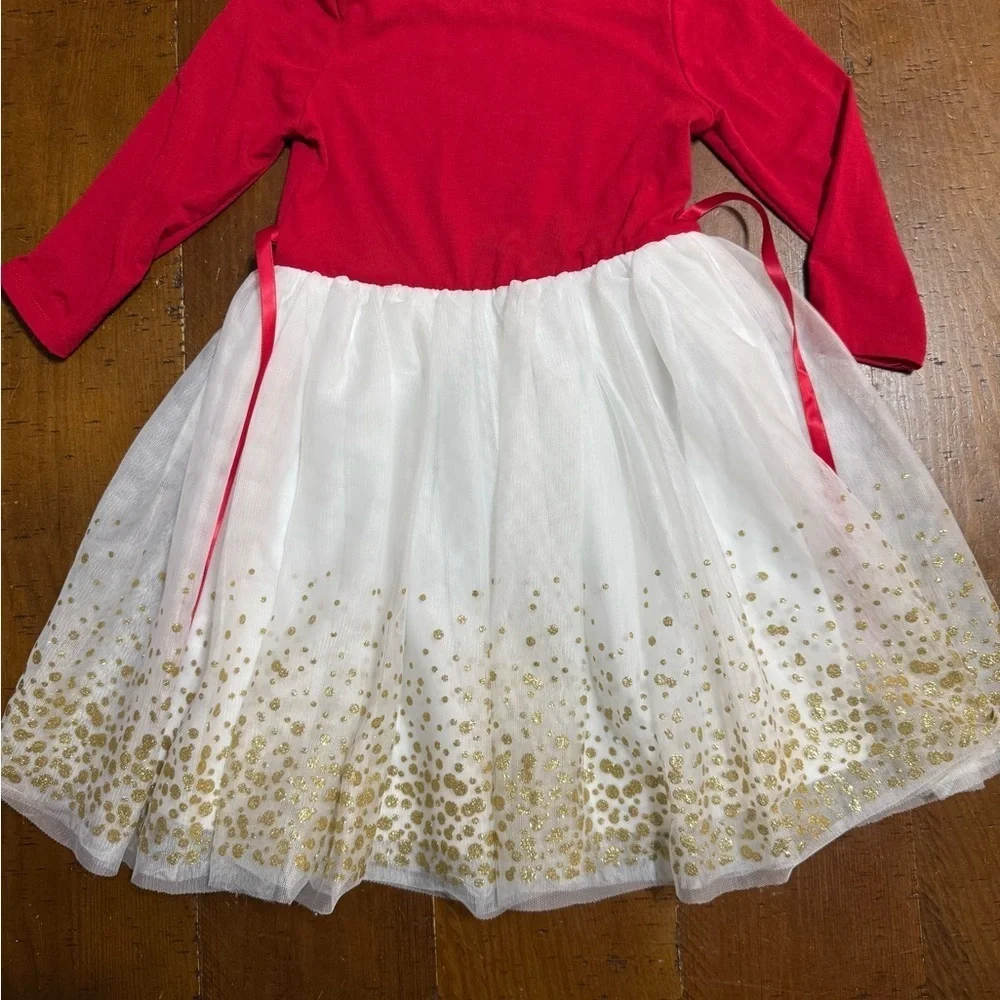 Zunie Festive Red and White Reindeer Dress